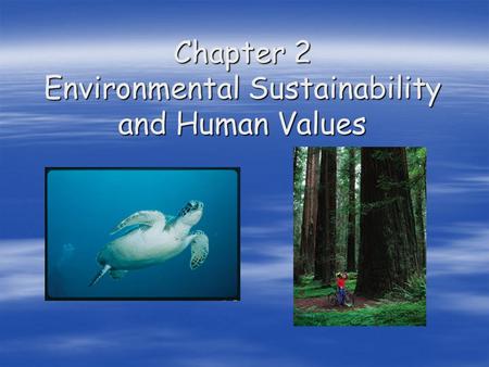 Chapter 2 Environmental Sustainability and Human Values