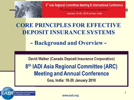 8th IADI Asia Regional Committee (ARC) Meeting and Annual Conference