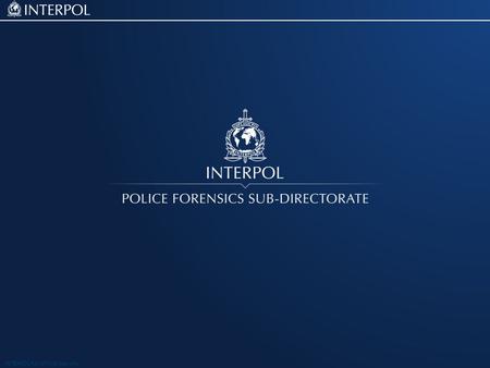 INTERPOL For official use only. Facial Recogniton Project Campbell McGhee.