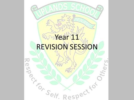 Year 11 REVISION SESSION. Revision rɪˈvɪʒ(ə)n/Submit noun the action of revising. the scheme needs drastic revision synonyms:emendation, correction,
