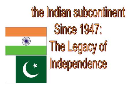the Indian subcontinent