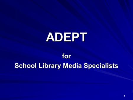 for School Library Media Specialists