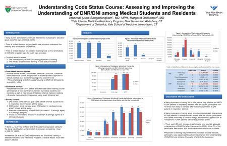 Understanding Code Status Course: Assessing and Improving the Understanding of DNR/DNI among Medical Students and Residents Aroonsiri (June)Sangarlangkarn.