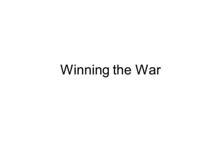 Winning the War. Total War Conscription Propaganda Production.