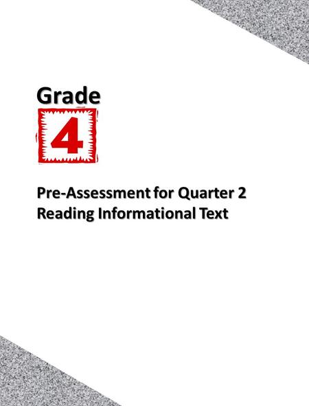 Pre-Assessment for Quarter 2