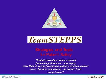 Strategies and Tools for Patient Safety