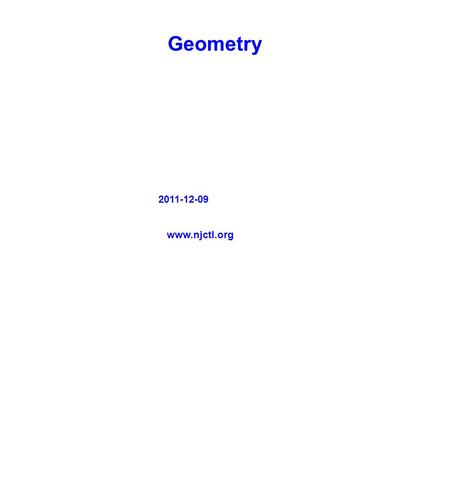 Geometry 2011-12-09 www.njctl.org.