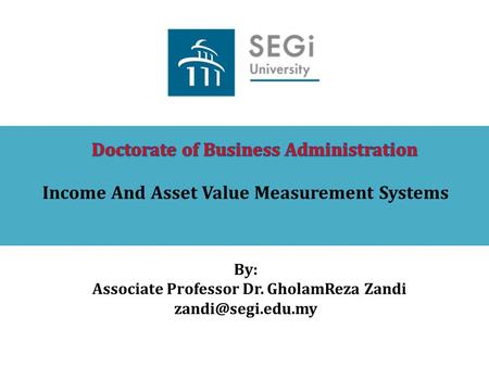 Doctorate of Business Administration