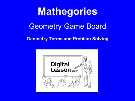 Geometry Terms and Problem Solving