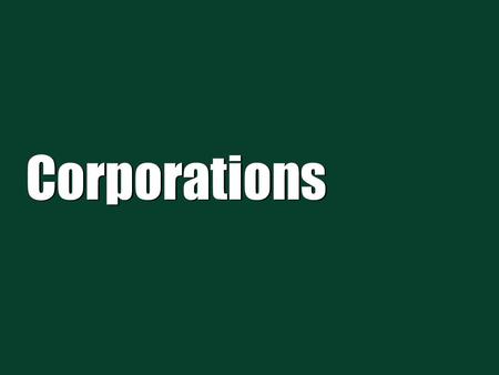 Corporations. 2 Corporate Personnel Who owns corporation? Who runs the company: Stock holders can sue corporation and be sued by corporation in rare instances.