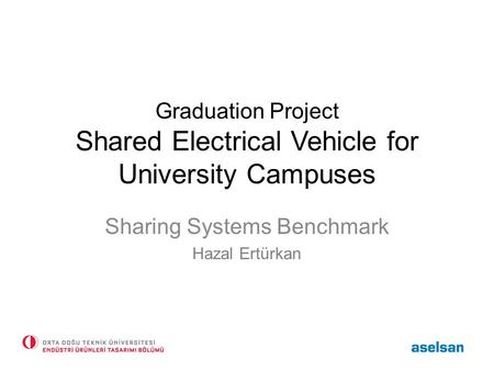 Graduation Project Shared Electrical Vehicle for University Campuses