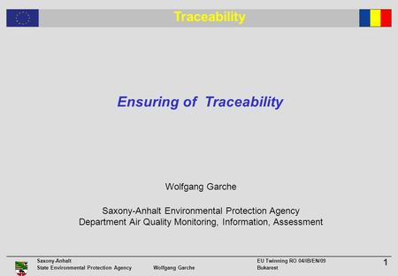 Ensuring of Traceability