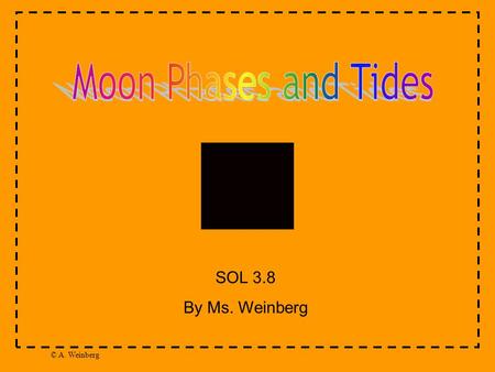 © A. Weinberg SOL 3.8 By Ms. Weinberg. © A. Weinberg When you look up in our night sky, you will see the moon! The way that the moon looks changes during.