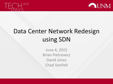 Data Center Network Redesign using SDN