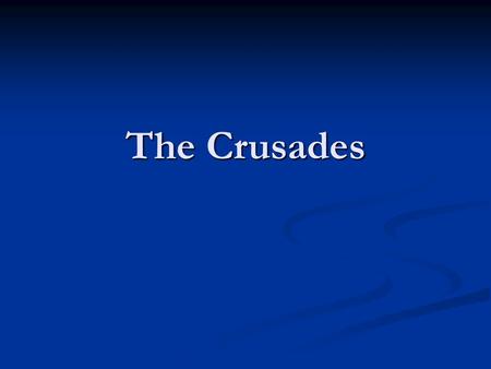The Crusades. Crusades The Crusades were a series of battles between Christians and Muslims in the Middle East. The Crusades were a series of battles.