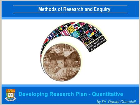 Developing Research Plan - Quantitative
