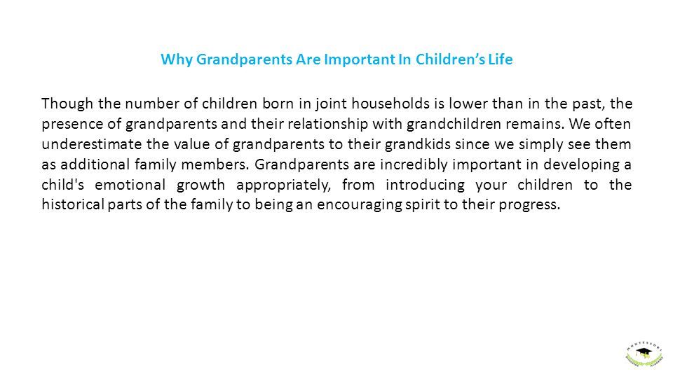 The Importance Of Grandparents In Development