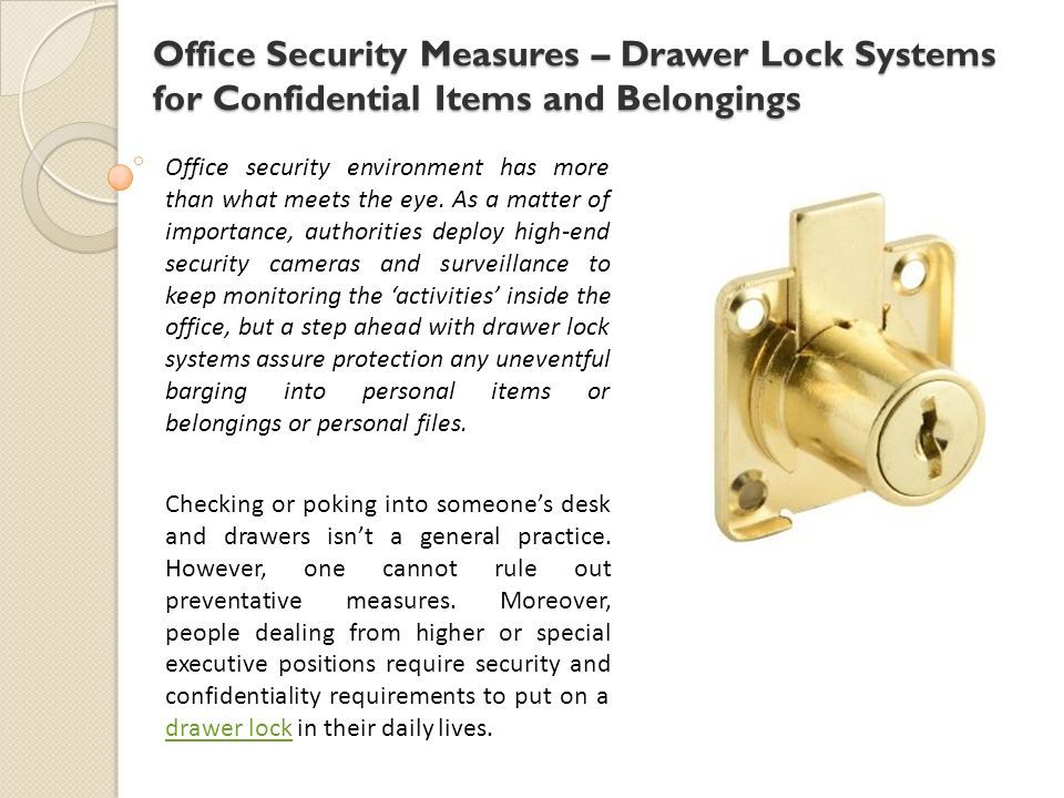 Importance of Desk Drawer Locks and How to Install Them