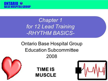Chapter 1 for 12 Lead Training -RHYTHM BASICS-