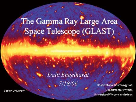The Gamma Ray Large Area Space Telescope (GLAST)
