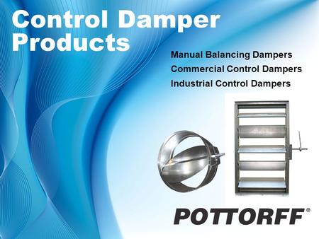 Control Damper Products Manual Balancing Dampers