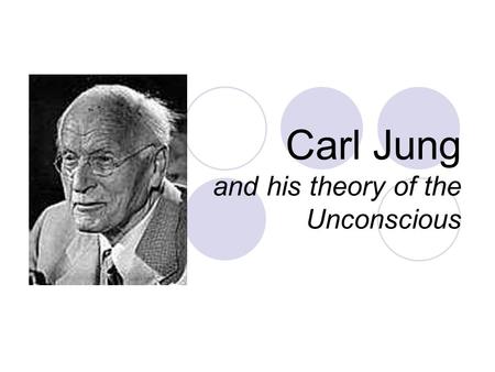 Carl Jung and his theory of the Unconscious. Jung’s Life Born in Switzerland in 1875 – father a preacher Weak, tormented youth Studied under Freud and.