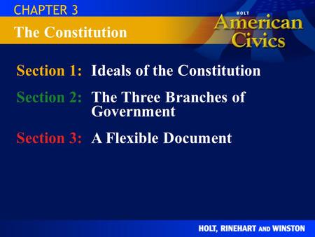 Section 1: Ideals of the Constitution