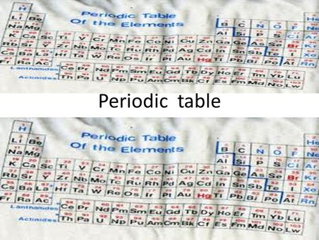 Periodic table.