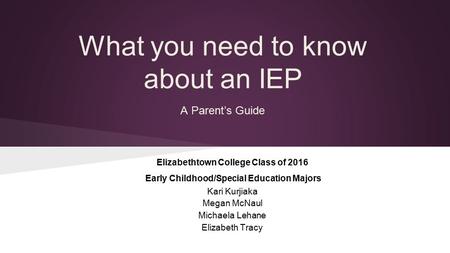 What you need to know about an IEP