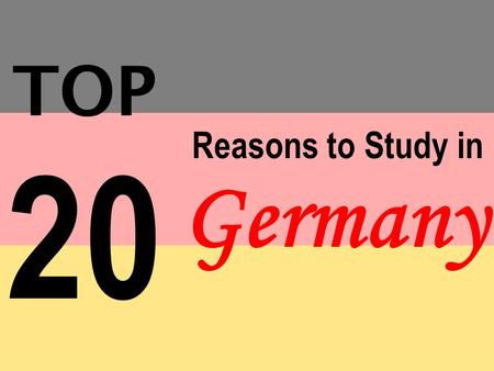 TOP 20 Reasons to Study in Germany. Soccer #20 From the Cottbus Energie, to the legendary Bayern München; from Michael Ballack to Gerd Müller. With 3.