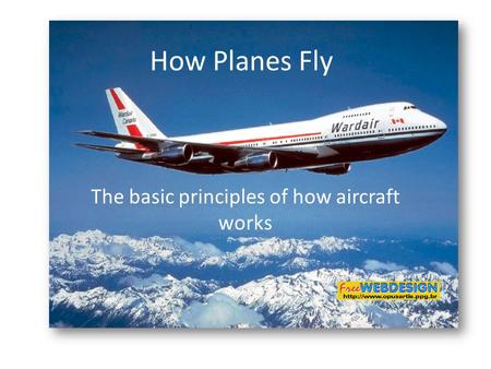 The basic principles of how aircraft works