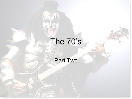 The 70’s Part Two. Mainstream Rock in the U.S. For each British mainstream fragment-harder mainstream, softer mainstream, heavy metal, glitter rock, and.
