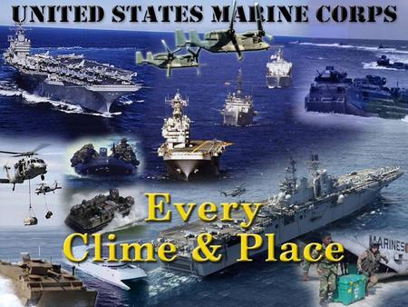 Agenda Background Title 10 and USMC Vision USMC Objectives