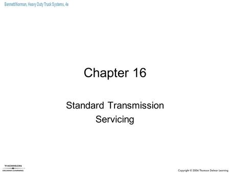Standard Transmission Servicing