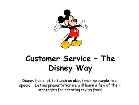 Customer Service – The Disney Way
