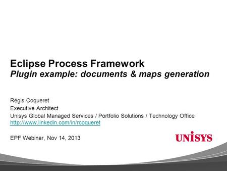 Eclipse Process Framework Plugin example: documents & maps generation