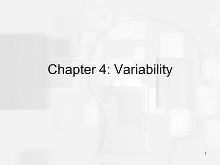 1 Chapter 4: Variability. 2 Variability The goal for variability is to obtain a measure of how spread out the scores are in a distribution. A measure.