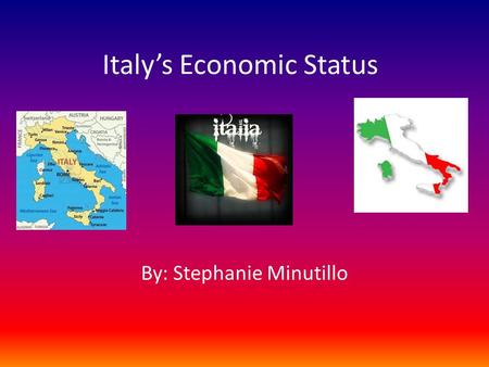 Italy’s Economic Status