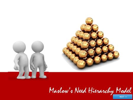 Maslow’s Need Hierarchy Model