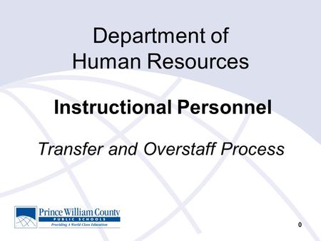 Outcomes Distinguish between voluntary and involuntary transfers and overstaff (reassignments). Become familiar with the processes and timelines of each.