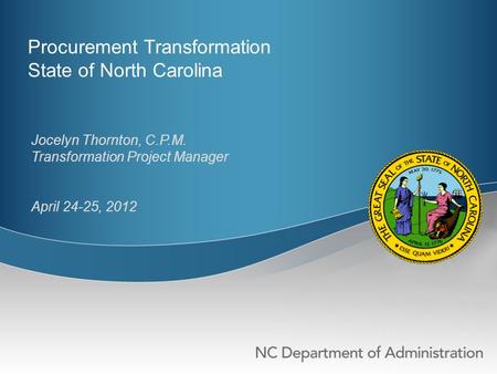 Procurement Transformation State of North Carolina