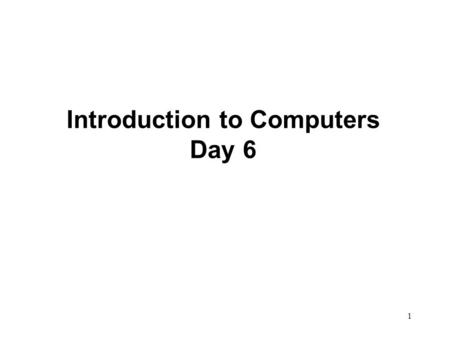 presentation slides on fundamental of computer