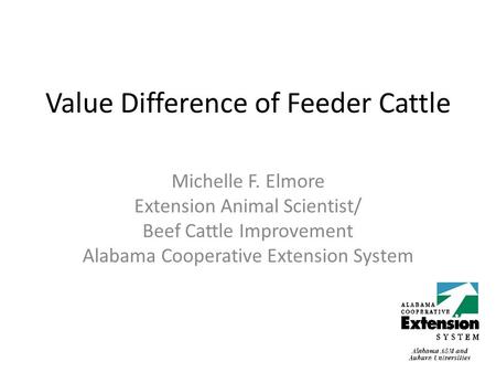 Value Difference of Feeder Cattle