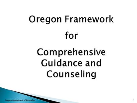 Comprehensive Guidance and Counseling