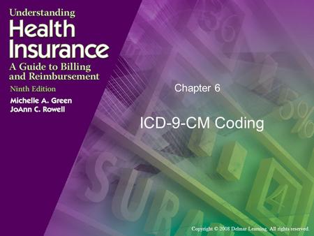 Copyright © 2008 Delmar Learning. All rights reserved. Chapter 6 ICD-9-CM Coding.
