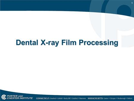 Dental X-ray Film Processing