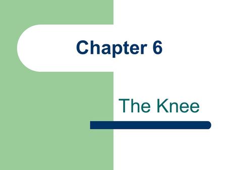 Chapter 6 The Knee.