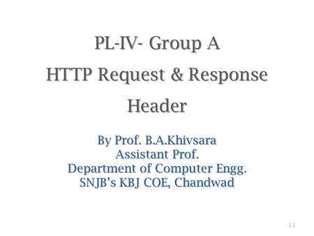 PL-IV- Group A HTTP Request & Response Header