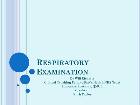 Respiratory Examination