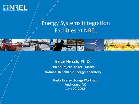 Senior Project Leader - Alaska National Renewable Energy Laboratory